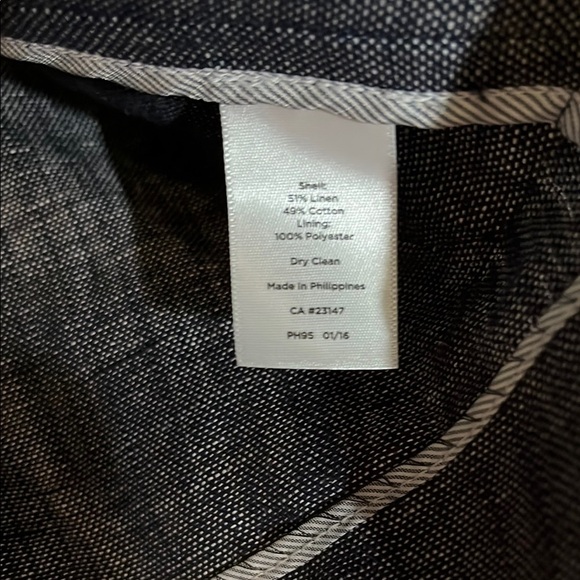 Talbots Linen / Cotton Blend Lightweight Blue Blazer - Size XL - Picture 7 of 13